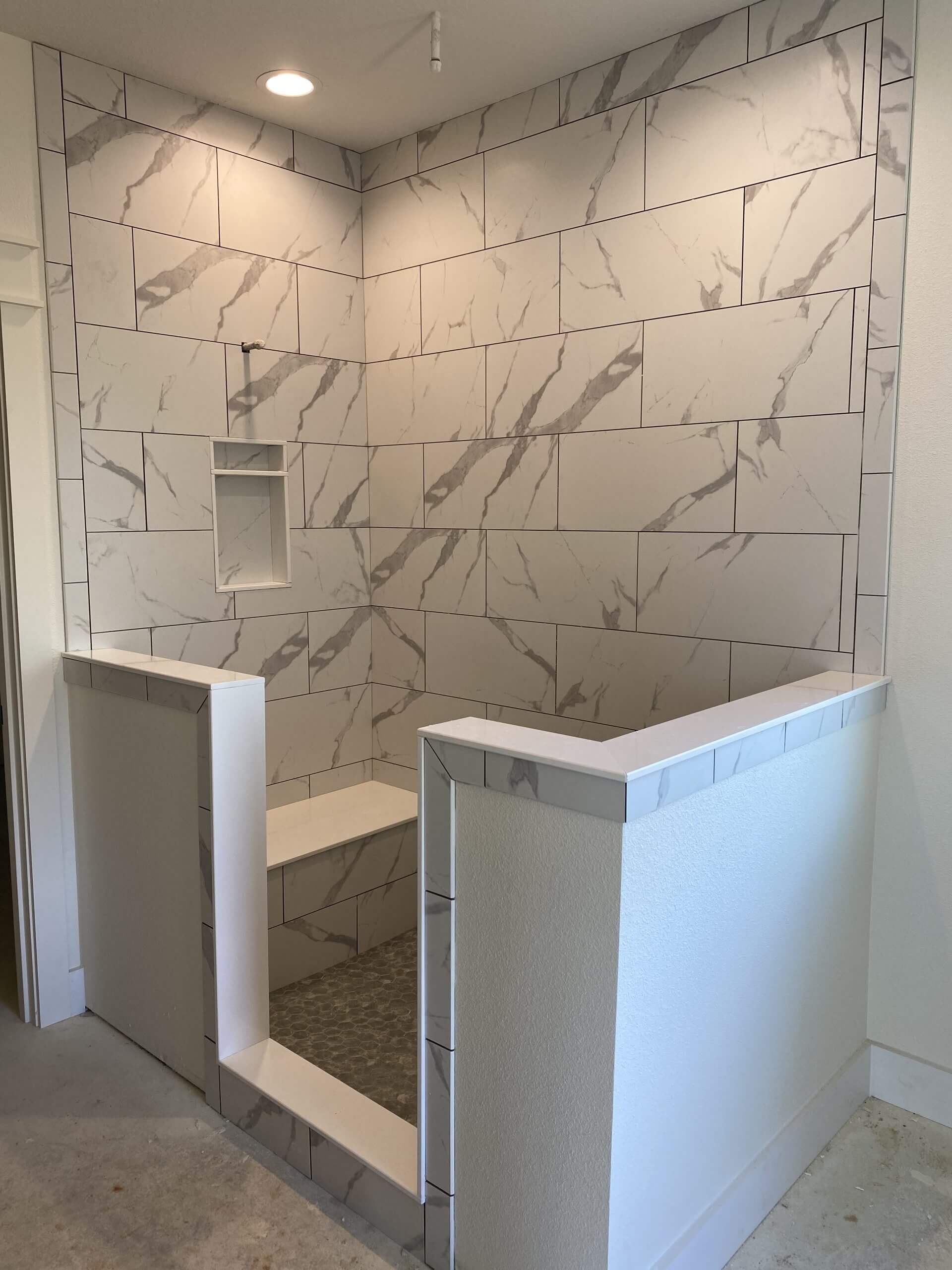 Custom tile showers and bathrooms